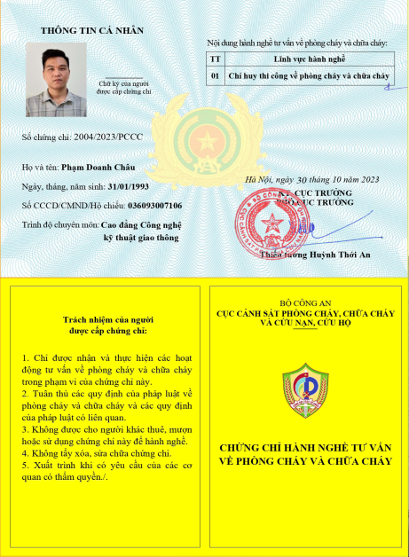 Chứng chỉ năng lực 2